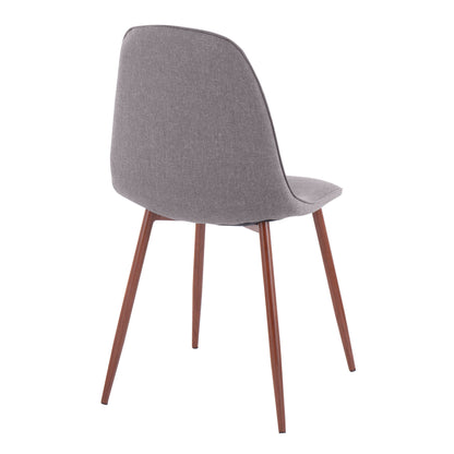 Pebble - Contemporary Chair (Set of 2) - Walnut / Charcoal
