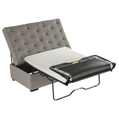 Convertible Ottoman Sleeper With Memory Mattress - Gray - Gray