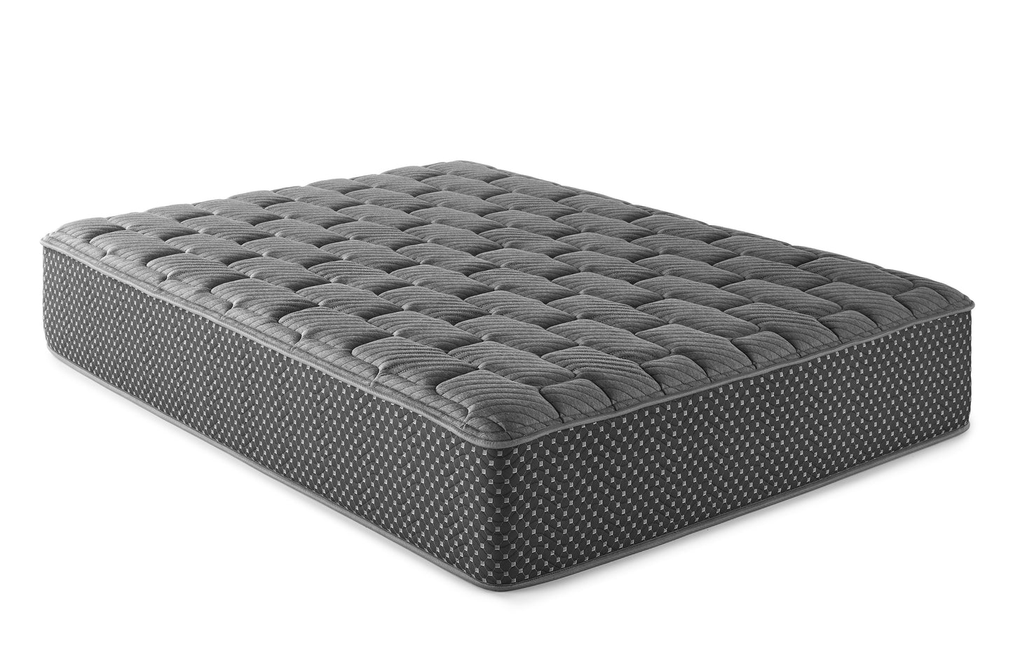 13" Twin Quilted Hybrid Mattress, Firm - Gray