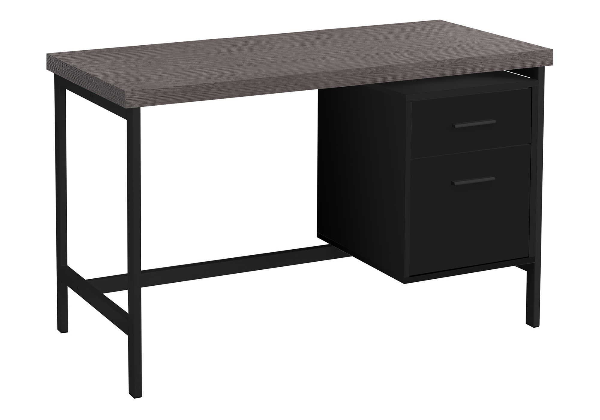Computer Desk For Home Office, Laptop, Left, Right Set - Up, Storage Drawers, And Contemporary & Modern - Black
