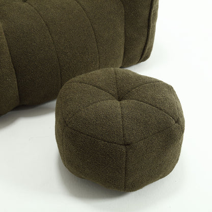 Soft Bean Bag Chair With High Resilient Foam (Chips) - Olive Green