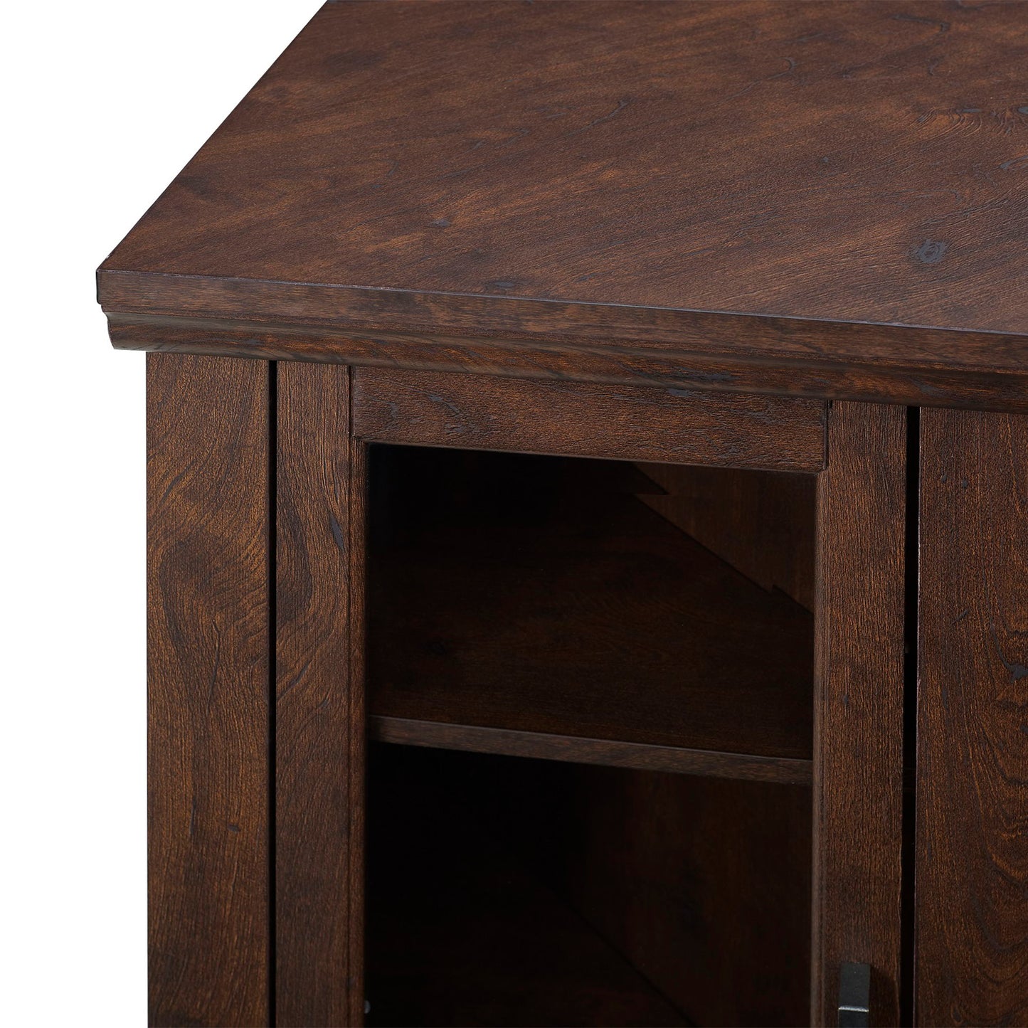 Classic Glass Door Fireplace TV Stand For Tvs Up To 55" - Brown