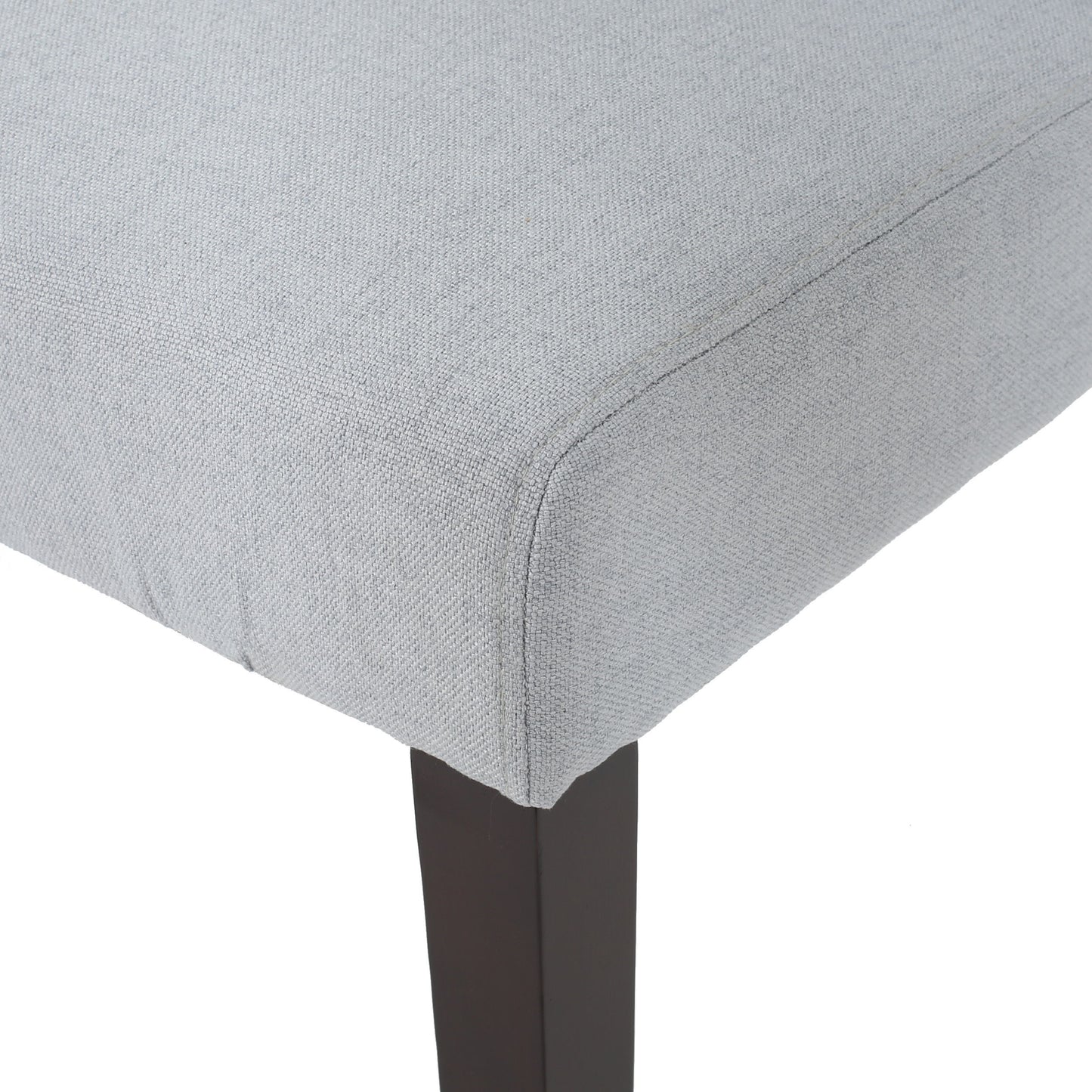 Sophisticated Tufted Dining Chair (Set of 2) With High Back And Birch Wood Legs - Light Gray