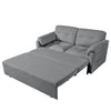 Modern Convertible Sleeper Sofa Bed With Pull Out Queen Design, Side Storage & Thick Cushions Chenille Loveseat For Living Room Or Bedroom 3 In 1 Function - Gray