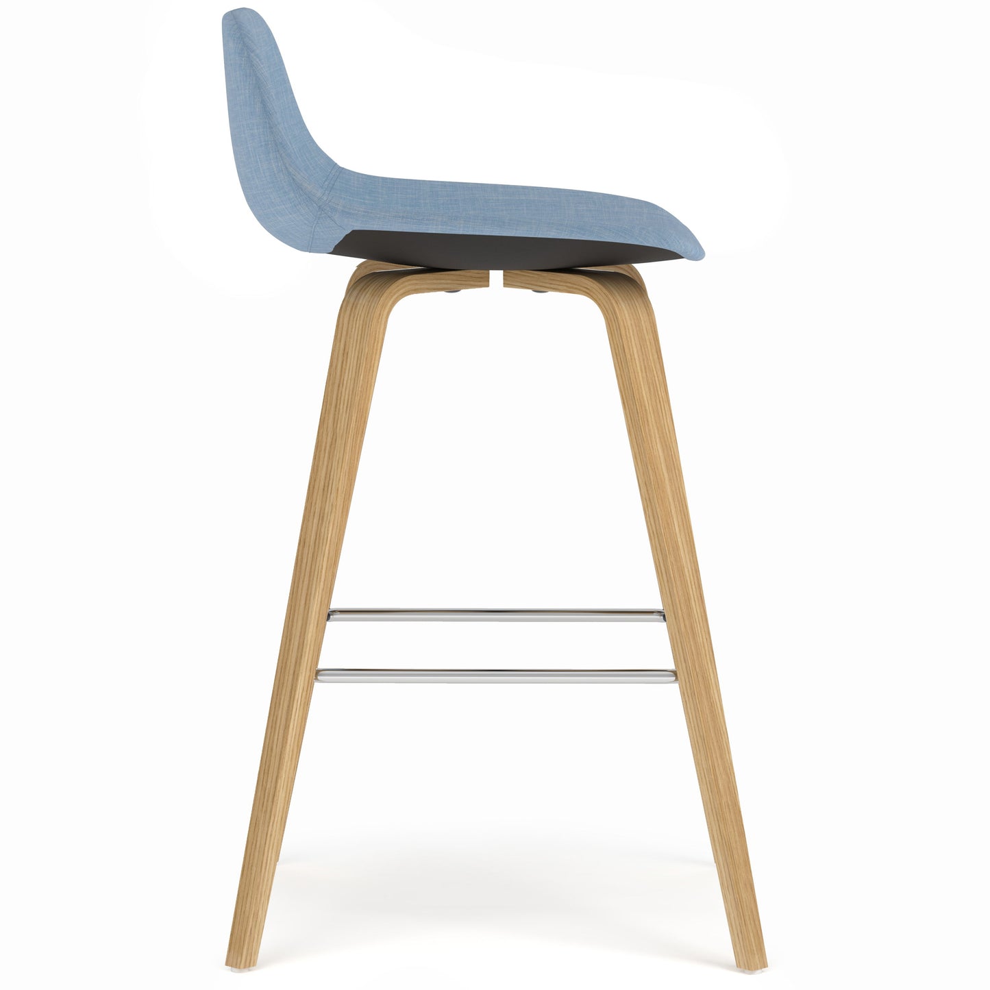Randolph - Upholstered Bentwood Counter / Bar Height Stool (Set of 2) - Blue