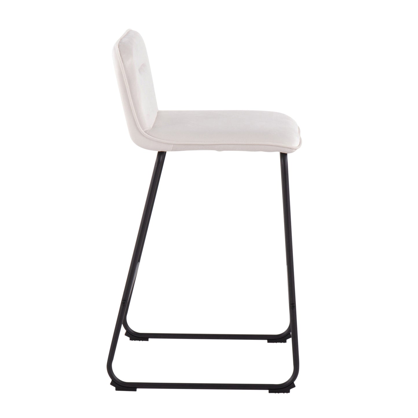 Casper - Fixed Height Contemporary Counter Stool (Set of 2) - Black / Cream