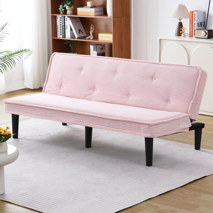 Modern Sofa Bed - Black / Beige / Pink