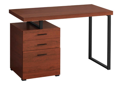 Computer Desk For Home Office, Laptop, Left, Right Set - Up, Storage Drawers, Durable Construction - Cherry