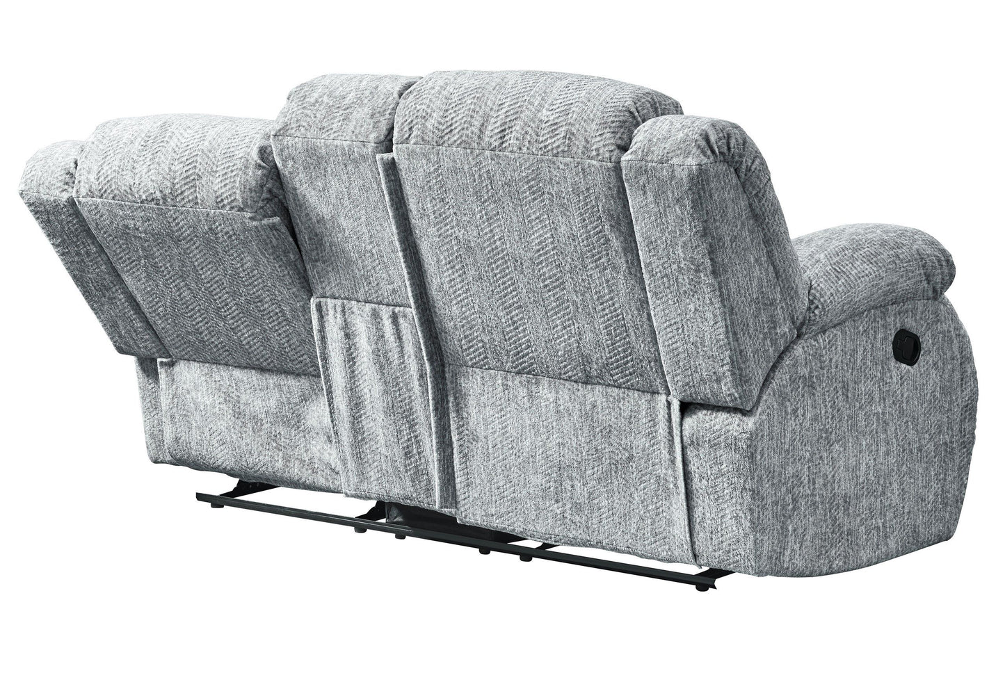 Stonic - Console Reclining Loveseat - Gray