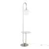 Trombone - Contemporary / Glam Floor Lamp - Nickel / Clear