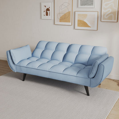 Sofa Soft Two Armrests Throw Pillow Pillow Comfortable Fit Apartment Bedroom Small Space - Antique Navy Blue
