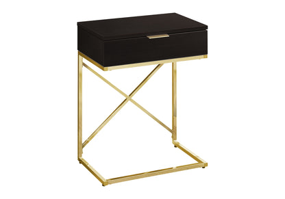 Accent Side Table, Storage Drawer, Contemporary & Modern - Espresso