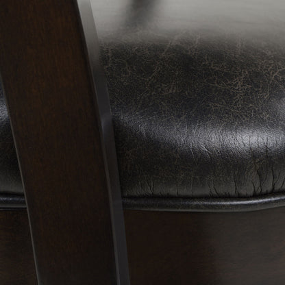 Williams - Swivel Counter Height Bar Stool - Vintage Black Brown