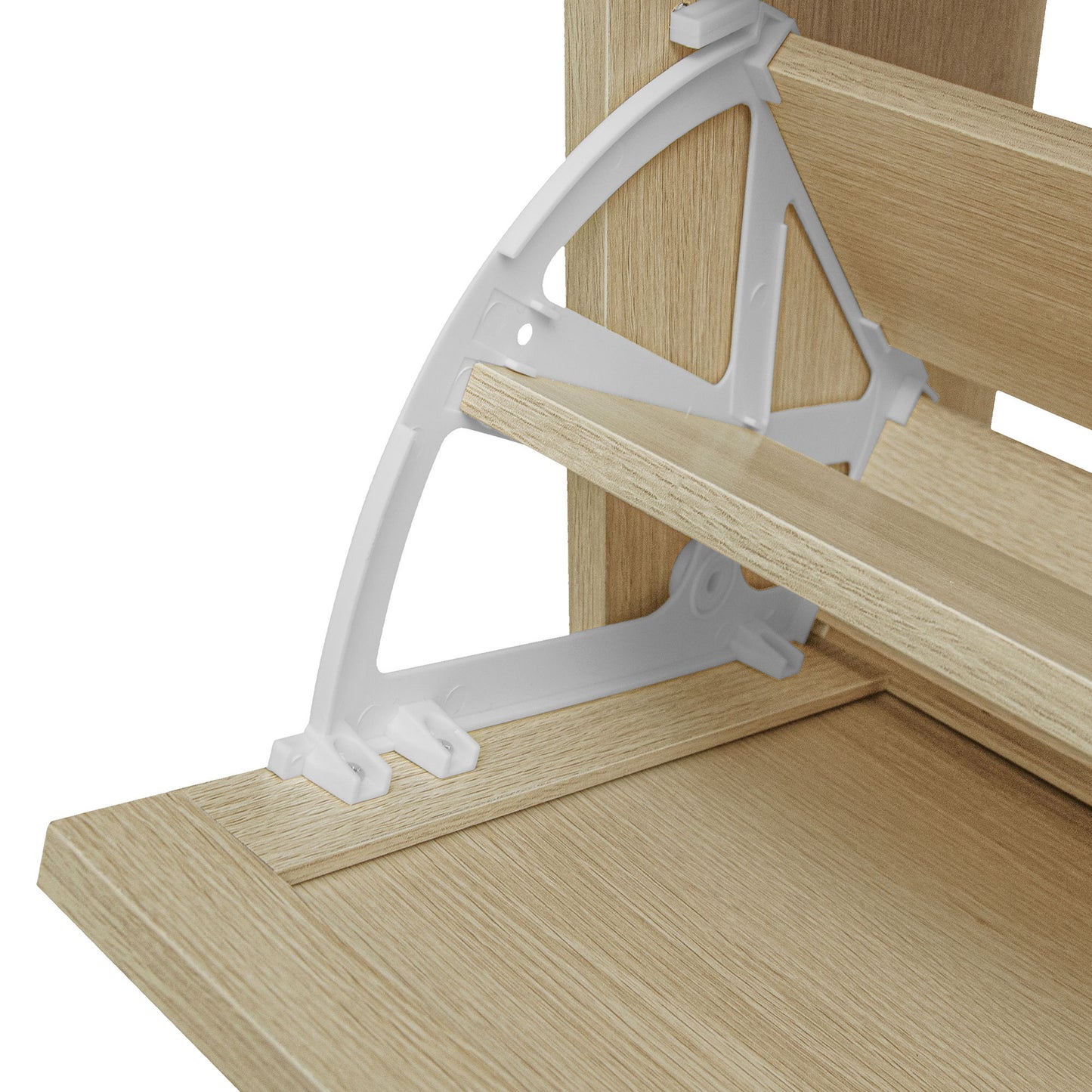 Modern Freestanding Rattan 3 Door Shoe Rack Storage Cabinet For Entryway - Natural Particle Board