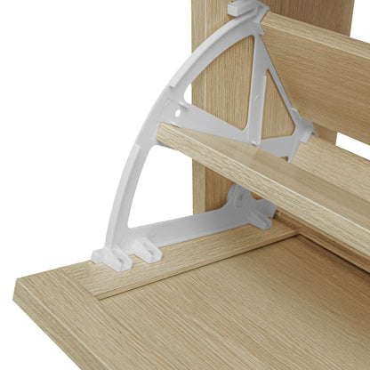 Modern Freestanding Rattan 3 Door Shoe Rack Storage Cabinet For Entryway - Natural Particle Board