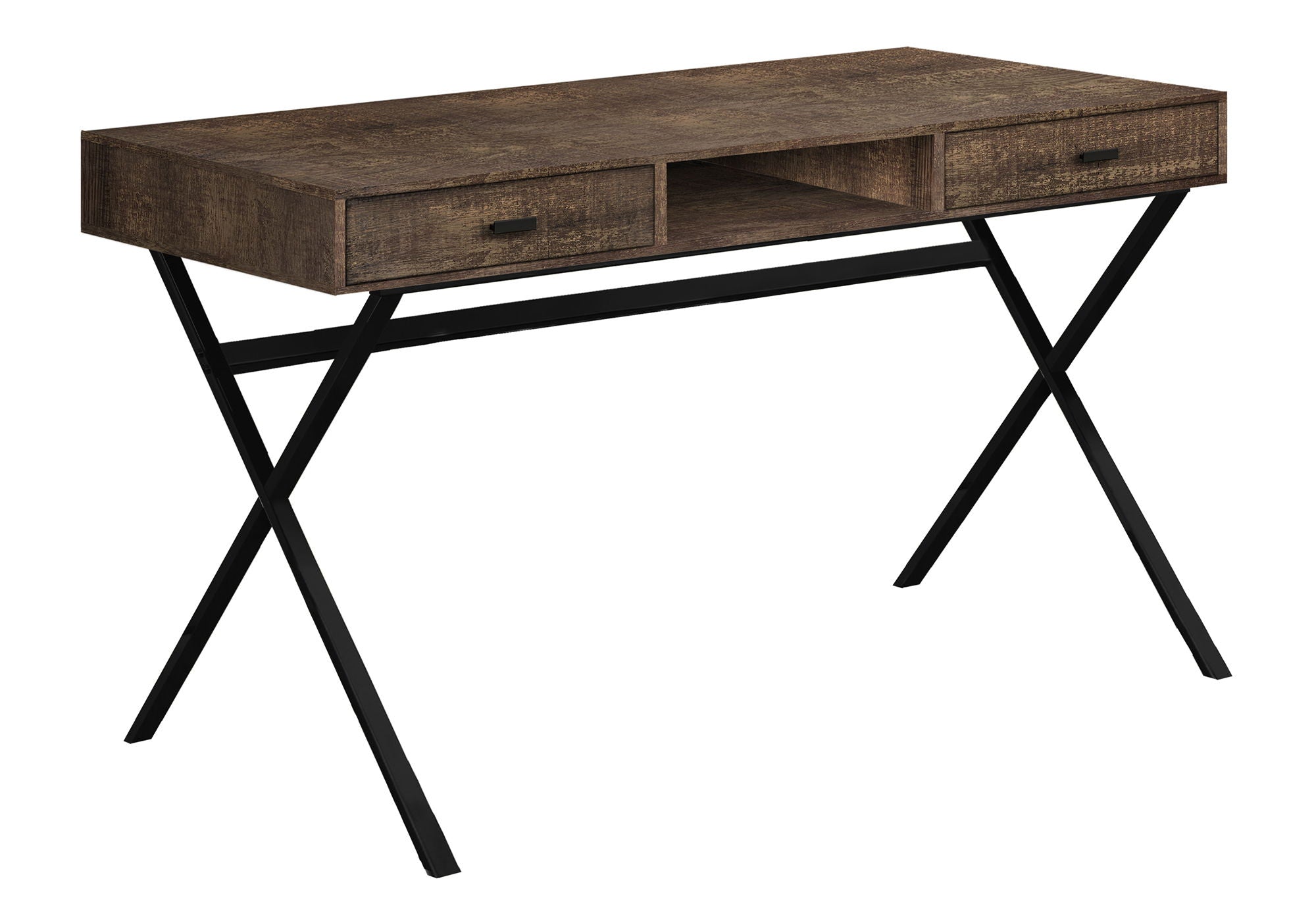 Computer Desk For Home Office, Laptop, Storage Drawers, Contemporary & Modern - Brown