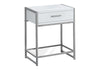 Accent Side Table, Storage Drawer, Contemporary & Modern - White