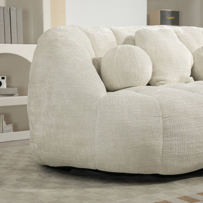 High Back Bean Bag Sofa Couch For Adults And Kids, Comfortable Lounger, Indoor & Outdoor Use - White