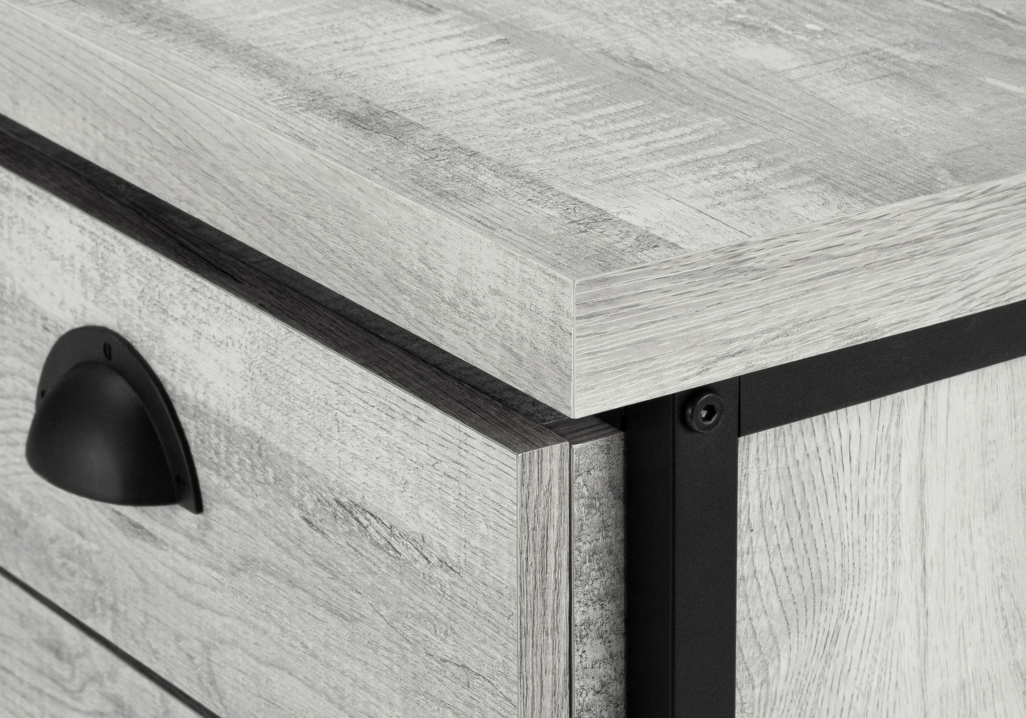 Computer Desk For Home Office, Laptop, Storage Drawers, Contemporary And Modern - Gray