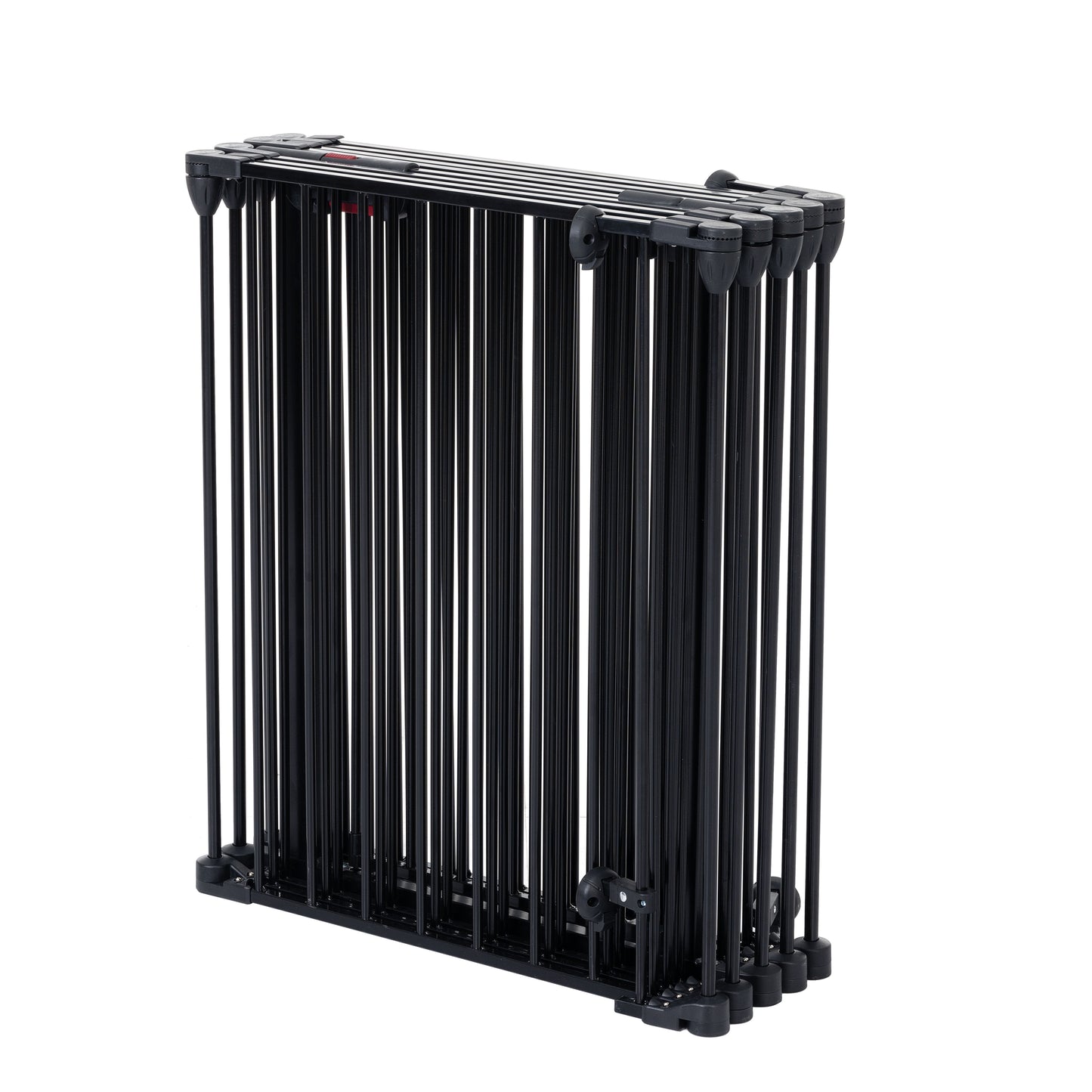 Adjustable Safety Gate 8 Panels Play Yard Metal Doorways Fireplace Fence Christmas Tree Fence Gate For House Stairs Gate Prohibited Area Fence - Black