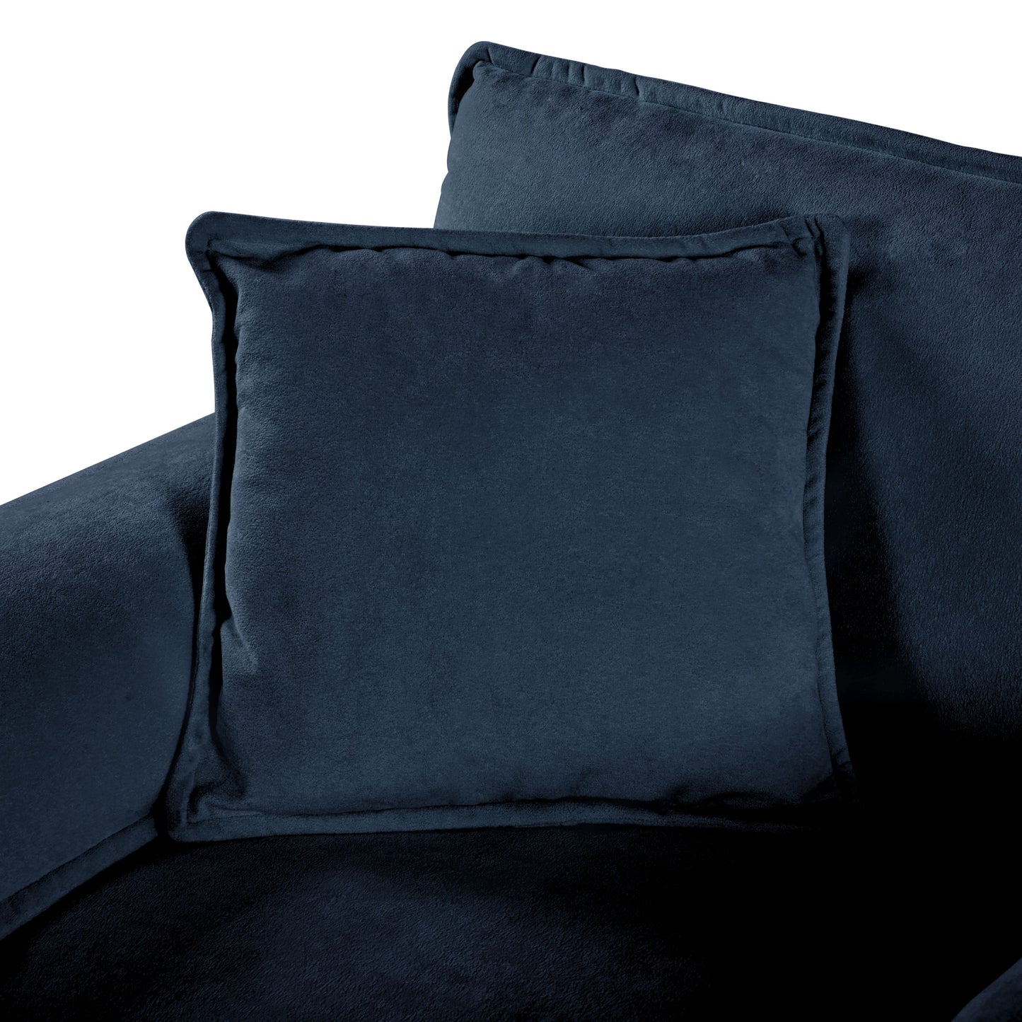 Oversized Recliner Chair With Movable Ottoman, Soft Chenille Upholstered Indoor Lounge Chair, Diy Combination - Blue