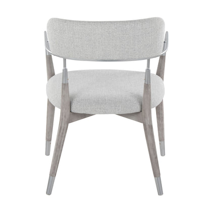 Savannah - Contemporary Chair (Set of 2) - Gray / Light Gray / Silver