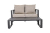 Double Sofa With Rectangular Coffee Table, Cushions Tino Tino - Light Gray