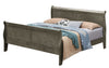 Queen Bed Panel Sleigh - Gray