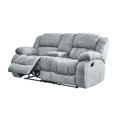 Stonic - Console Reclining Loveseat - Gray
