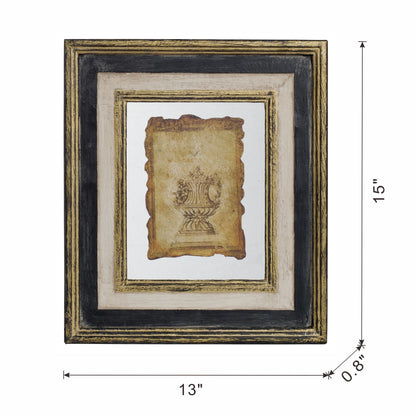 Lucian - Framed Antiqued Sculpture Print - Multicolor