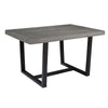 Rustic Metal And Solid Distressed Dining Table - Gray