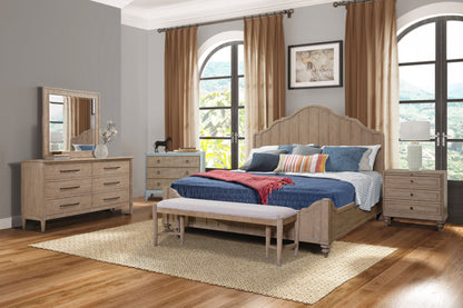 3 Drawers Hall Chest With Cane Fronts - Light Blue