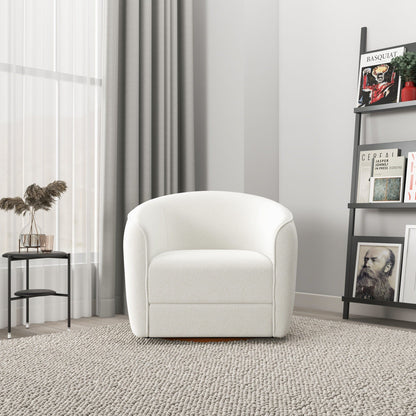 Elise - Mid-Century Modern Swivel Chair - White