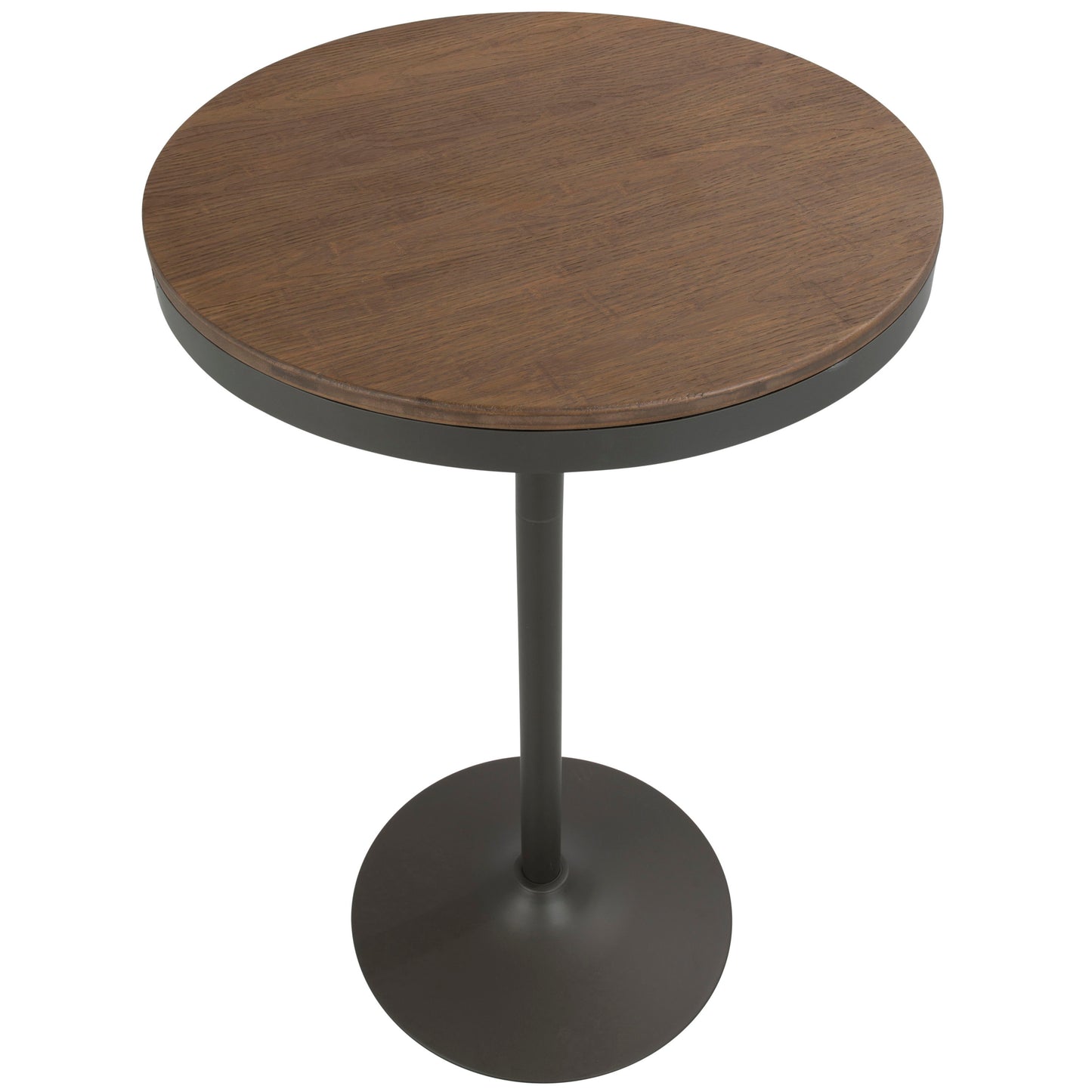 Dakota - Industrial Adjustable Bar / Dinette Table - Gray / Brown