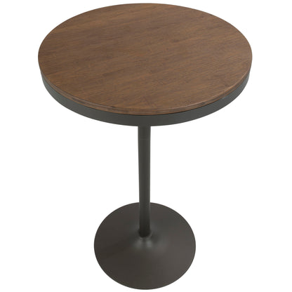 Dakota - Industrial Adjustable Bar / Dinette Table - Gray / Brown