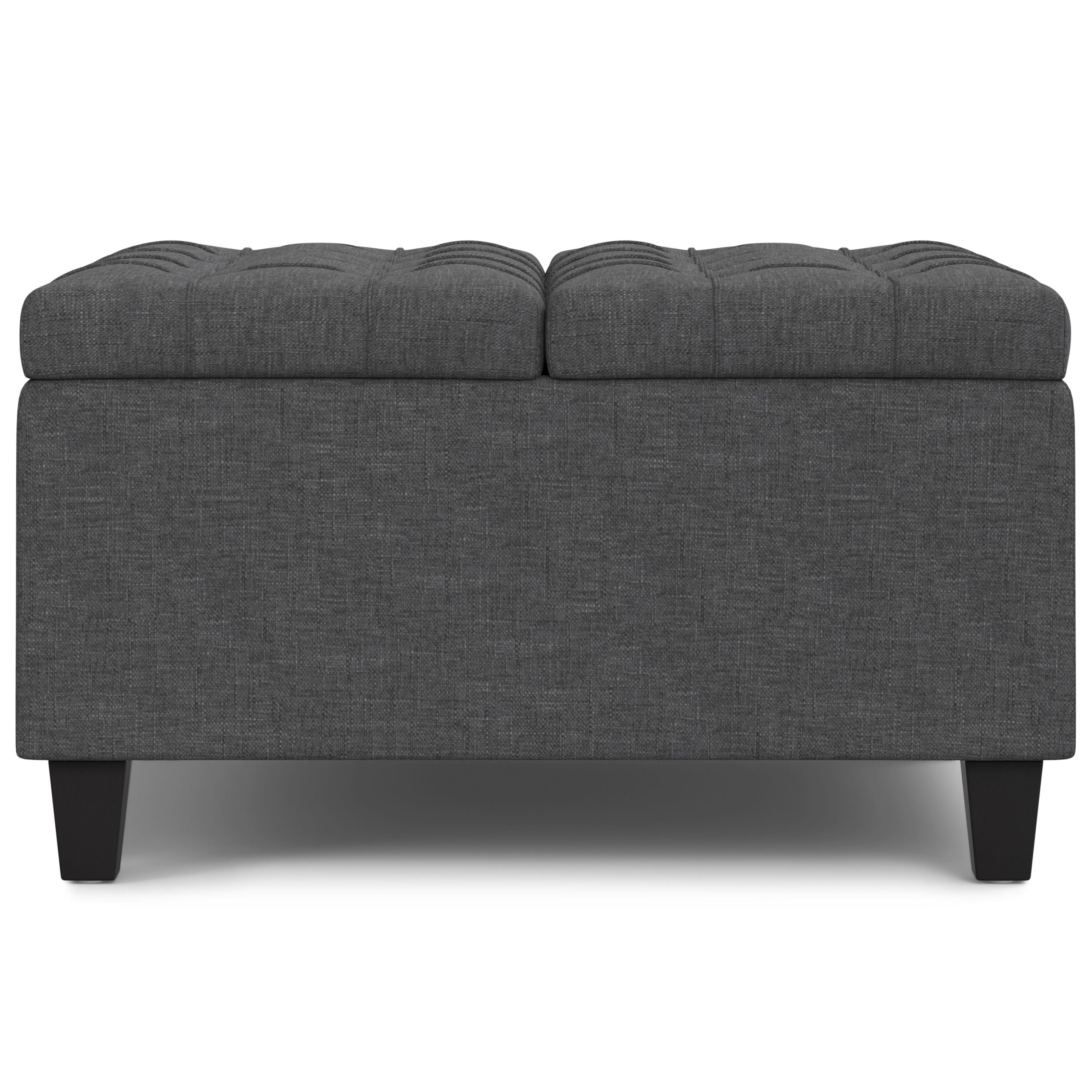 Harrison - Small Square Coffee Table Storage Ottoman - Gray