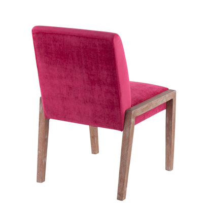 Carmen - Contemporary Chair (Set of 2) - White Washed / Hot Pink