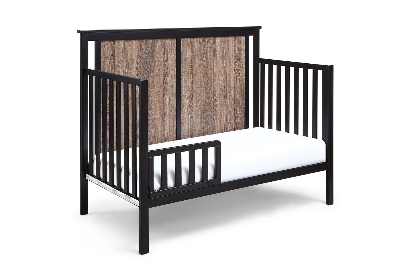 Connelly - 4 In 1 Convertible Crib - Black / Vintage Walnut