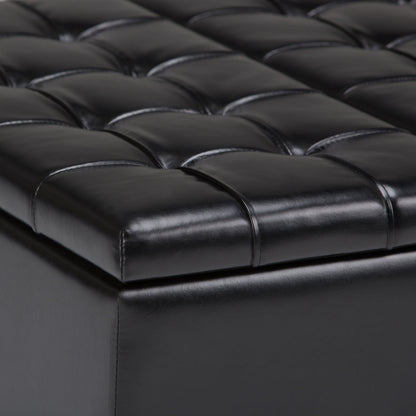 Harrison - Coffee Table Storage Ottoman - Midnight Black