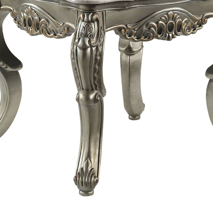 Miliani - Marble Top End Table With Marble Top - Antique Bronze / Natural Marble