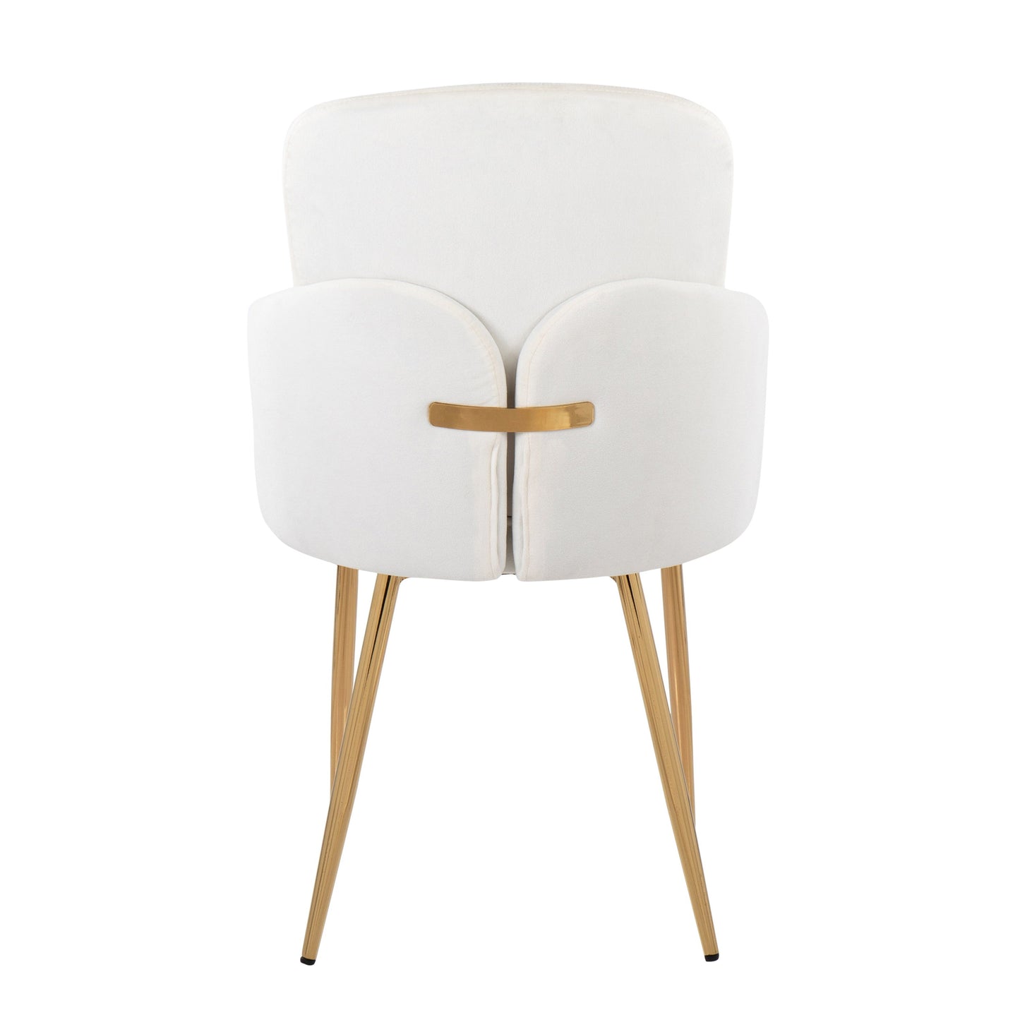 Dahlia - Contemporary Dining Chair (Set of 2) - Cream / Gold