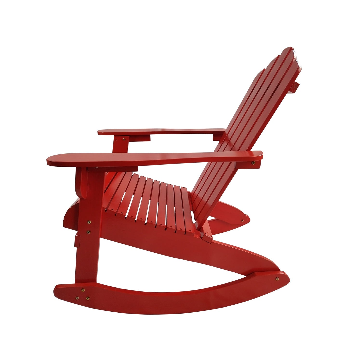 Reclining Outdoor Rocking Adirondack Chair - Red