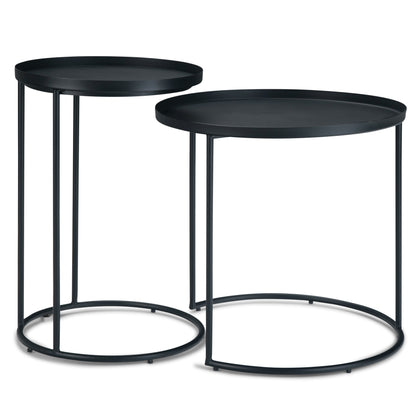 Monet - Metal 2 Piece Nesting Table - Black