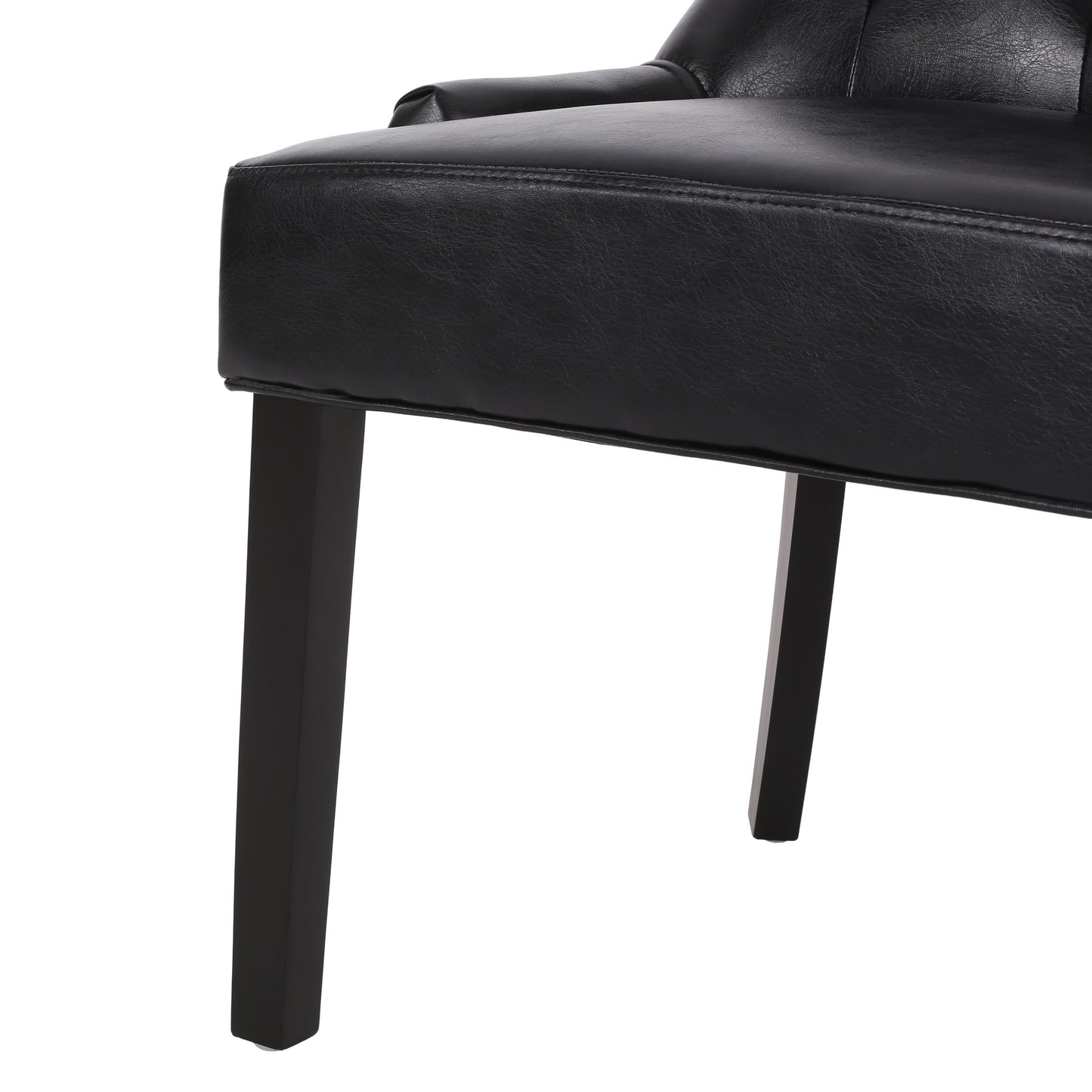 Cheney - Dining Chair (Set of 2) - Contemporary Style With Tufted Diamond Stitching - Black