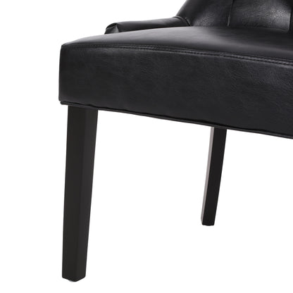 Cheney - Dining Chair (Set of 2) - Contemporary Style With Tufted Diamond Stitching - Black