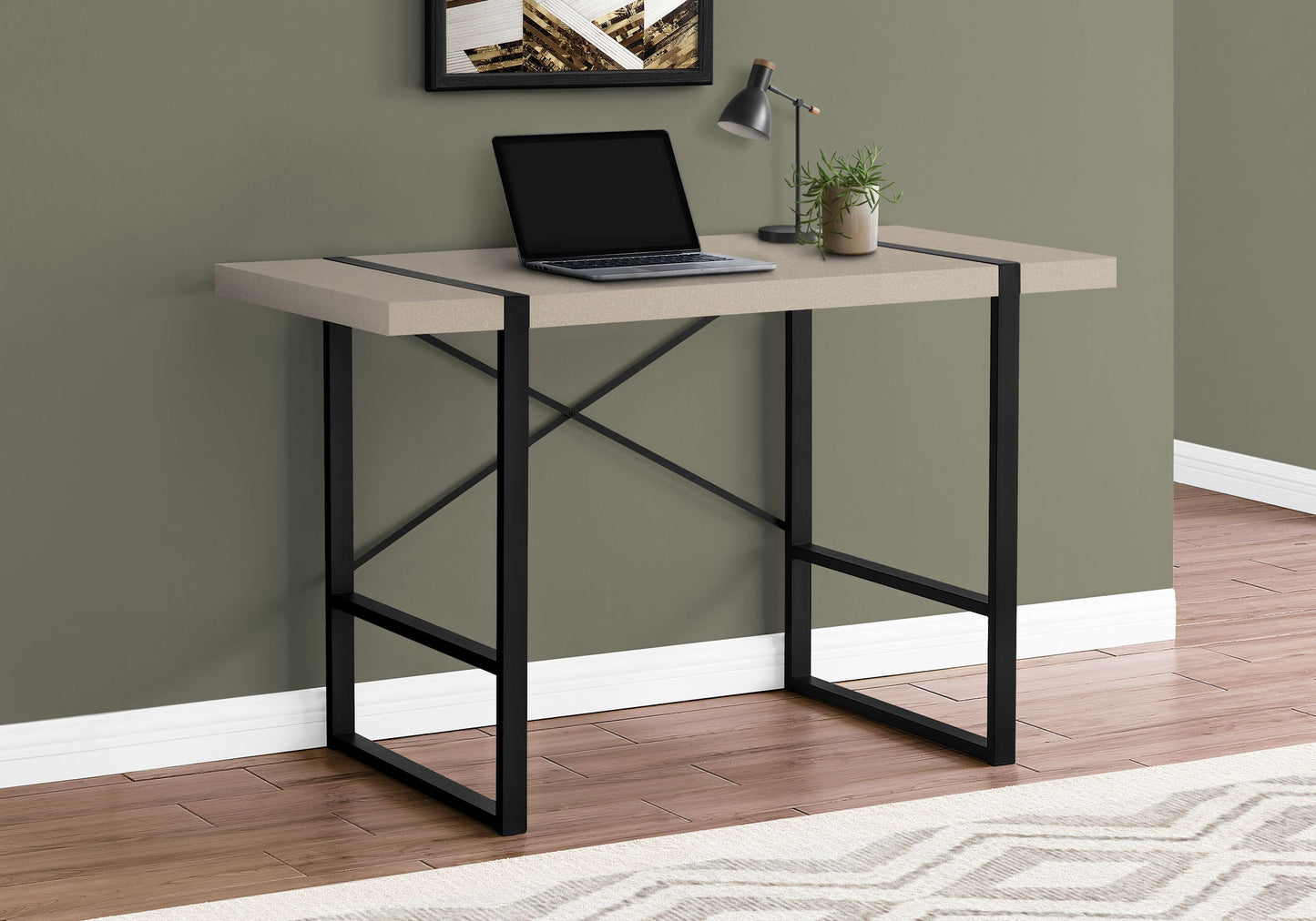 Computer Desk For Home Office, Laptop, Contemporary, Versatile Placement - Taupe