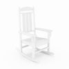 Traditional Porch Rocker Classic HDPE Poly Lumber For Porch, Patio, And Garden Comfort - White