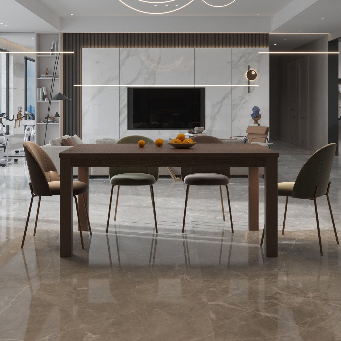 Albany - Solid Wood Dining Table For 6, Small Kitchen And Breakfast Table - Espresso