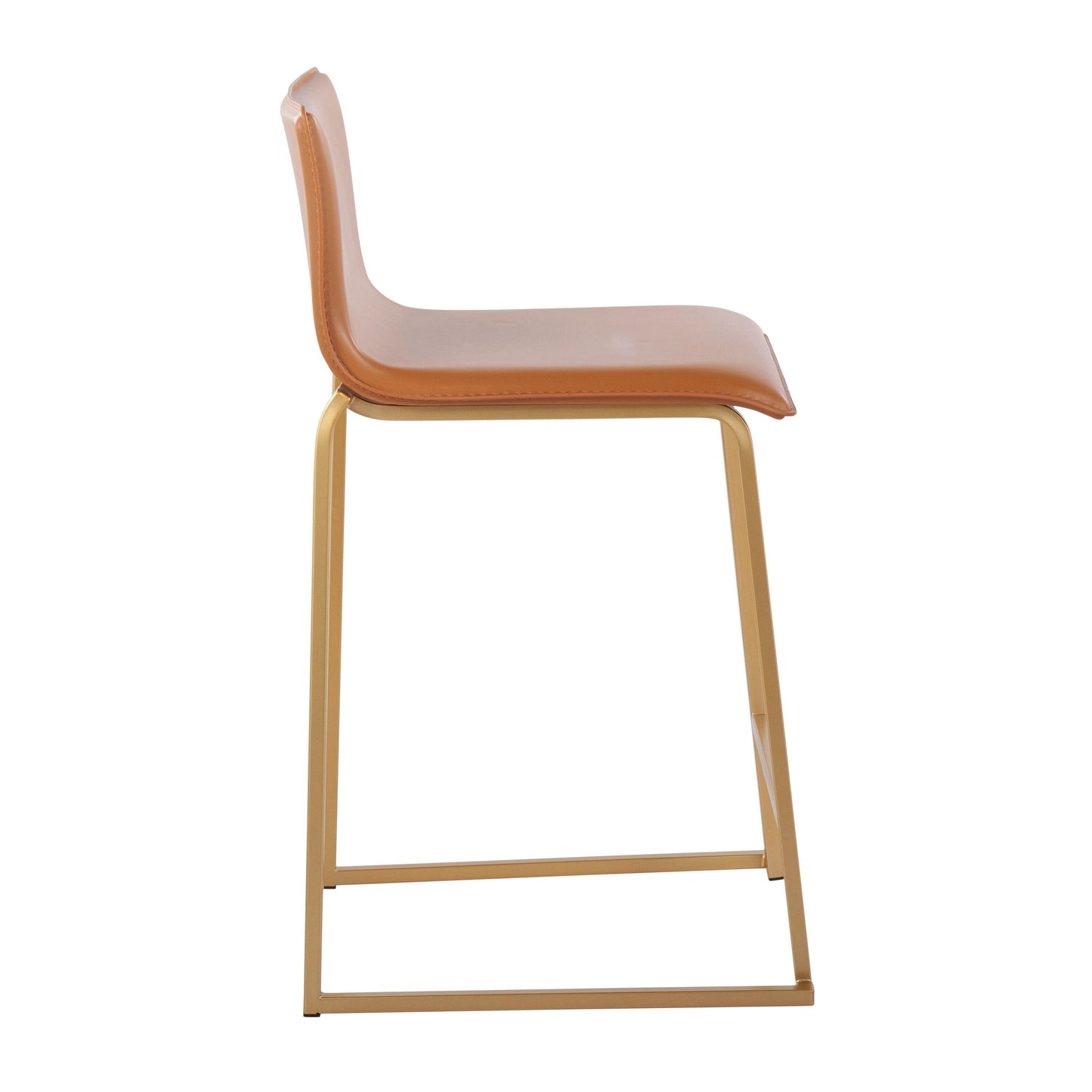 Mara - Contemporary Counter Stool (Set of 2) - Gold / Camel
