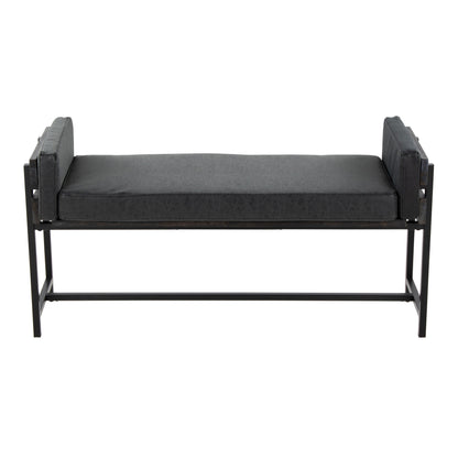 Kari - Farmhouse Bench - Black / Gray / Black